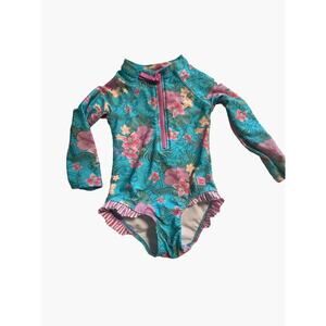 Ruffle Butts Rash Guard Swim Suit Toddle Girls Size 2T Very good used condition